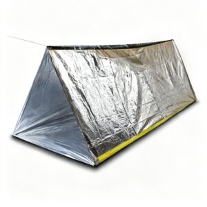 Tente d'Urgence Tubulaire Imperméable 2 Personnes de Survie