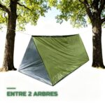 Tente d'Urgence Tubulaire Imperméable 2 Personnes de Survie