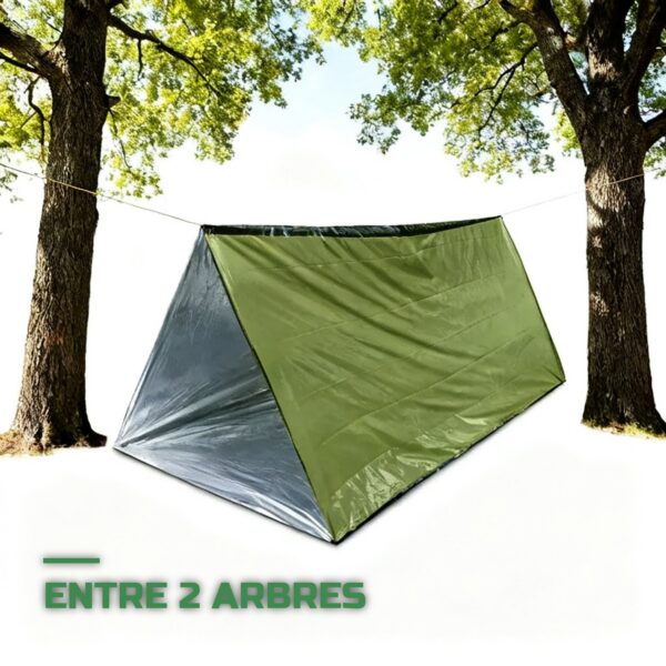 Tente d'Urgence Tubulaire Imperméable 2 Personnes de Survie