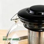 Théière en Verre Borosilicaté 1600ml Infuseur Inox