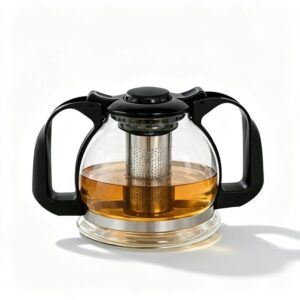 Théière en Verre Borosilicaté 1600ml Infuseur Inox