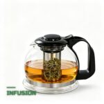 Théière en Verre Borosilicaté 1600ml Infuseur Inox
