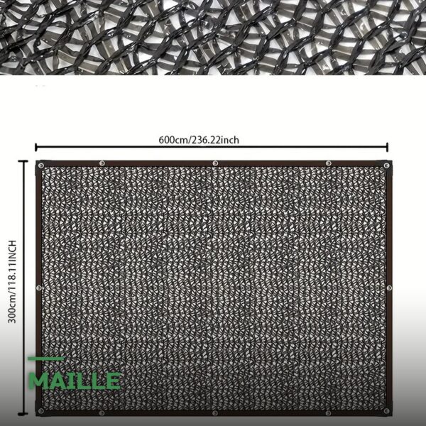 Toile d'Ombrage 70-80% pour Jardin Serre et Terrasse