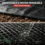 Toile de Paillage Géotextile Anti-Mauvaises Herbes avec Clous