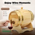 Tonneau de Vieillissement en Bois 5L avec Robinet pour Vin et Whisky