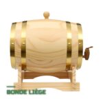 Tonneau de Vieillissement en Bois 5L avec Robinet pour Vin et Whisky