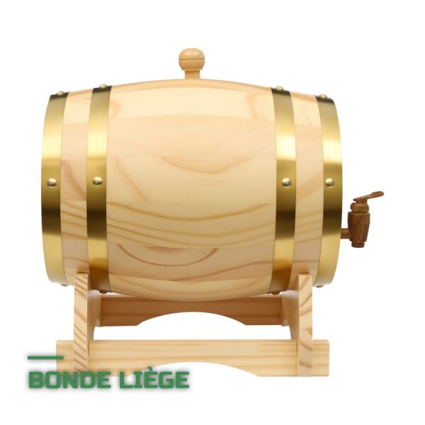 Tonneau de Vieillissement en Bois 5L avec Robinet pour Vin et Whisky