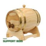 Tonneau de Vieillissement en Bois 5L avec Robinet pour Vin et Whisky