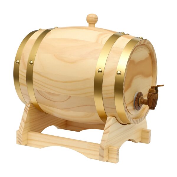 Tonneau de Vieillissement en Bois 5L avec Robinet pour Vin et Whisky Tonneau de Vieillissement en Bois 5L avec Robinet pour Vin et Whisky