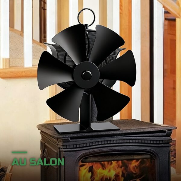 Ventilateur de Poêle à Bois 6 Pales Thermoélectrique Silencieux
