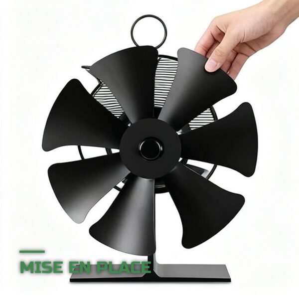 Ventilateur de Poêle à Bois 6 Pales Thermoélectrique Silencieux