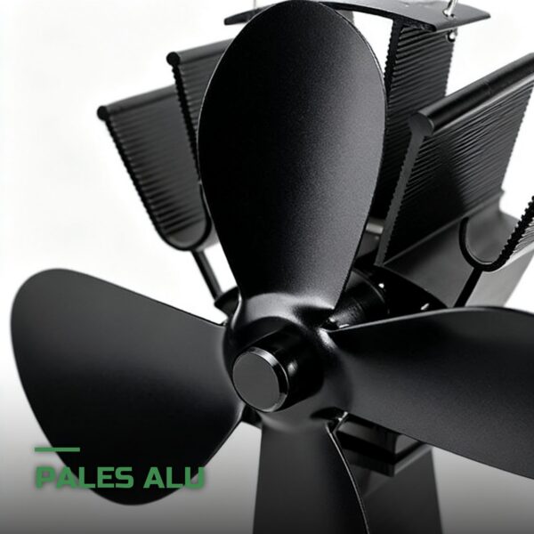 Ventilateur de Poêle à Chaleur 4 Pales Écologique Silencieux