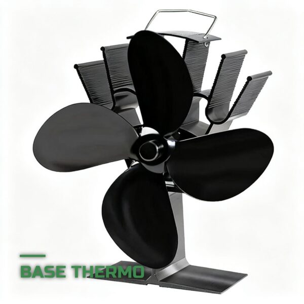 Ventilateur de Poêle à Chaleur 4 Pales Écologique Silencieux