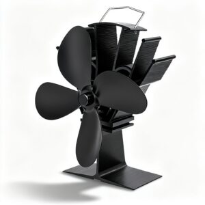 Ventilateur de Poêle à Chaleur 4 Pales Écologique Silencieux