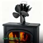 Ventilateur de Poêle à Chaleur 4 Pales Écologique Silencieux