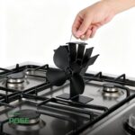 Ventilateur de Poêle à Chaleur 4 Pales Écologique Silencieux