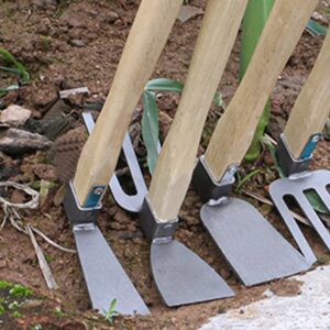 Binette Houe de Jardin à Tête Inox et Manche en Bois