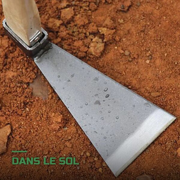 Binette Houe de Jardin à Tête Inox et Manche en Bois