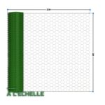 Clôture Grillagée Hexagonale pour Poulailler et Jardin