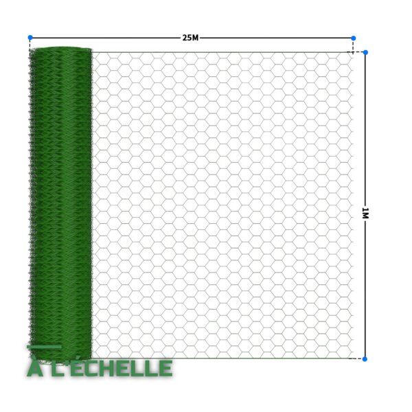 Clôture Grillagée Hexagonale pour Poulailler et Jardin