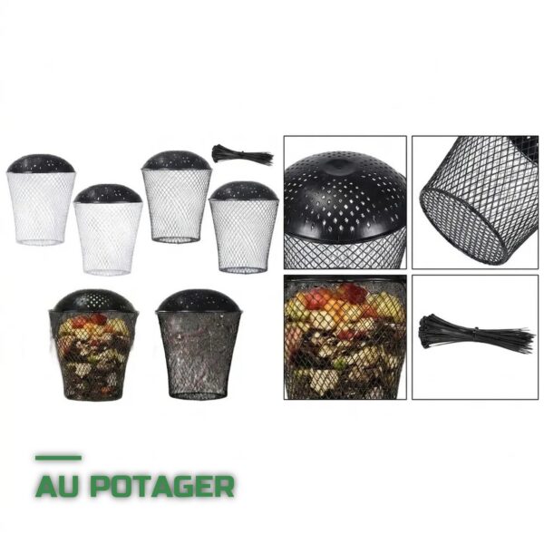 Composteur à Vers de Terre en Métal pour l'Extérieur