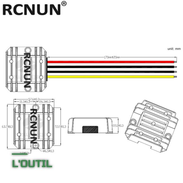 Convertisseur Abaisseur DC-DC 24V vers 12V