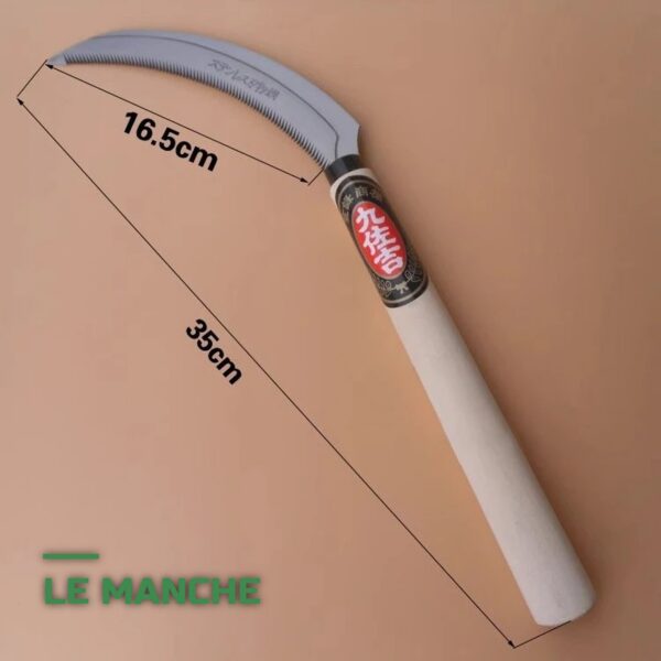 Faucille Serpe Dentelée à Manche en Bois