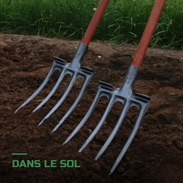 Fourche à Bêcher à 4 Dents Plates