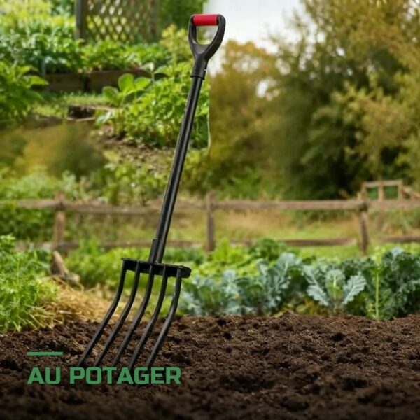 Fourche-Bêche Aératrice de Sol à 5 Dents
