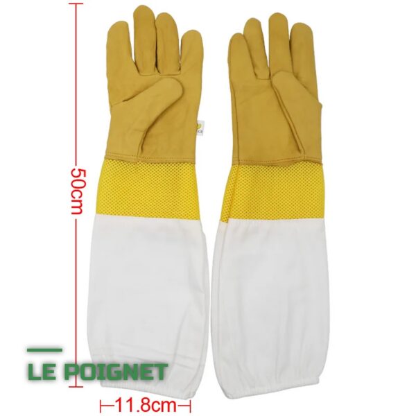 Gants d'Apiculture en Cuir Anti-Piqûres