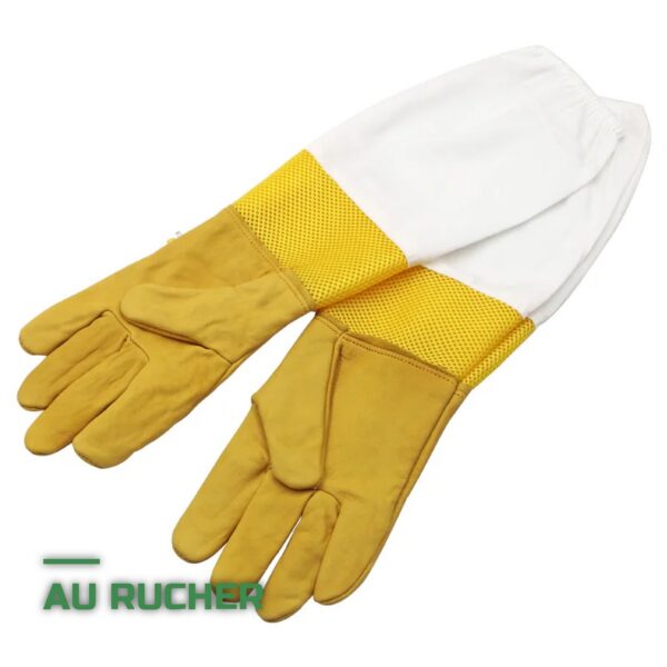 Gants d'Apiculture en Cuir Anti-Piqûres