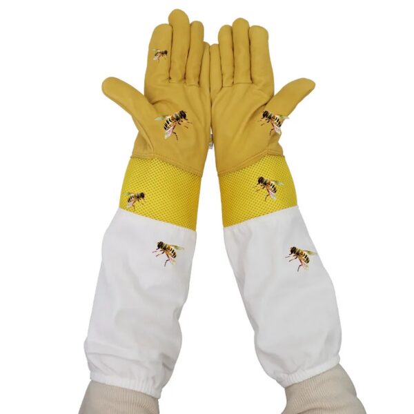 Gants d'Apiculture en Cuir Anti-Piqûres