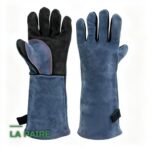 Gants de Soudure Longs en Cuir Anti-Chaleur