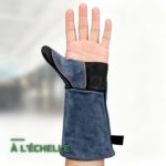 Gants de Soudure Longs en Cuir Anti-Chaleur