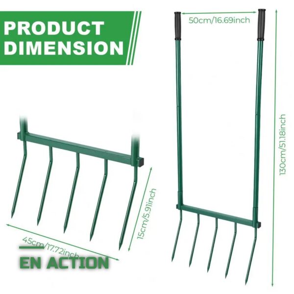 Grelinette à Double Manche à 5 Dents
