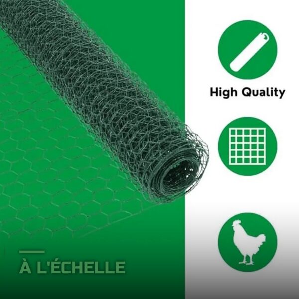 Grillage à Poules Hexagonal Galvanisé en Rouleau