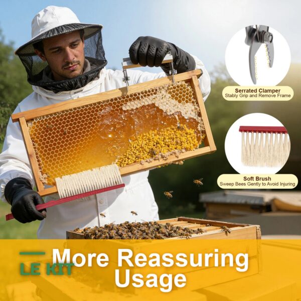 Kit d'Outils d'Apiculture avec Enfumoir en Inox