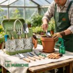 Kit d'Outils de Jardinage à Main en Inox