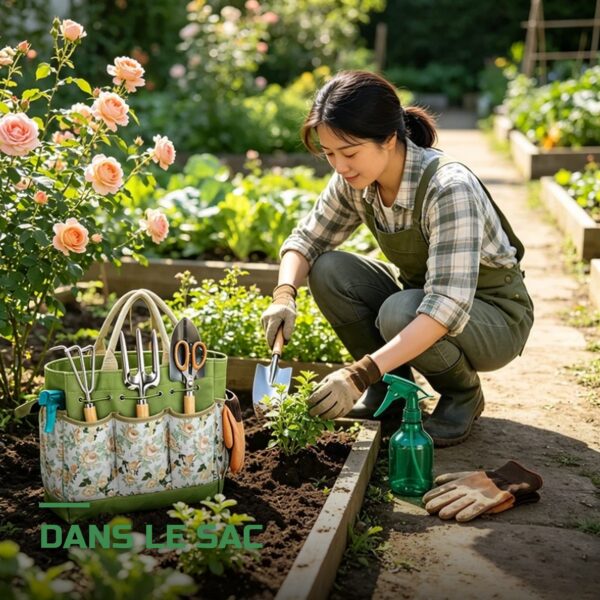 Kit d'Outils de Jardinage à Main en Inox