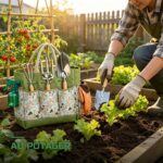 Kit d'Outils de Jardinage à Main en Inox