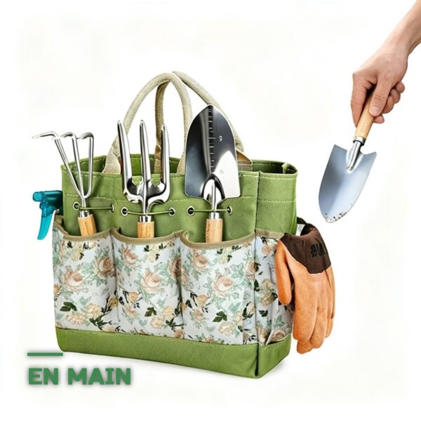 Kit d'Outils de Jardinage à Main en Inox