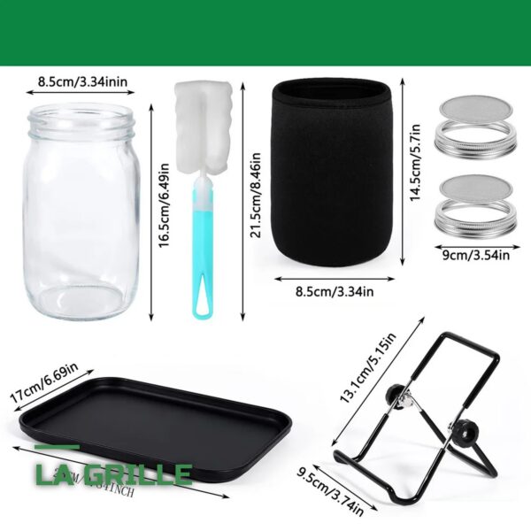 Kit de Germination en Bocaux avec Grille