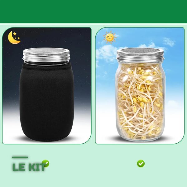 Kit de Germination en Bocaux avec Grille