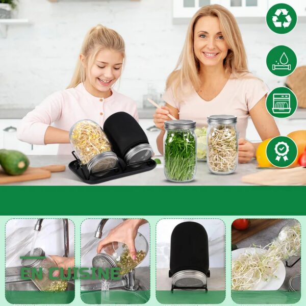 Kit de Germination en Bocaux avec Grille