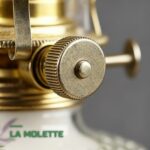 Lampe à Huile Rétro Vintage en Bronze Antique
