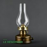 Lampe à Huile Rétro Vintage en Bronze Antique