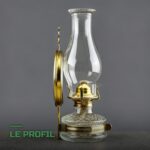 Lampe à Huile Rétro Vintage en Bronze Antique