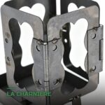 Lanterne à Bougie Pliable en Métal et Verre