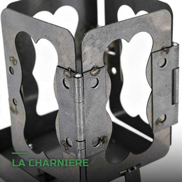 Lanterne à Bougie Pliable en Métal et Verre