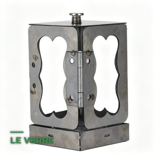 Lanterne à Bougie Pliable en Métal et Verre
